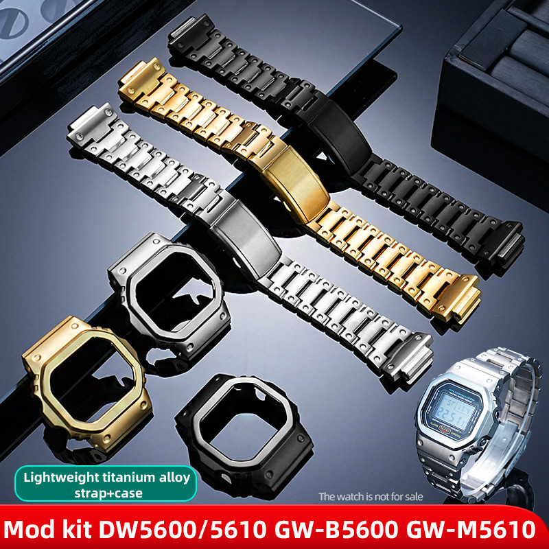 Dw5600 Gw-M5610 Gw-B5600 Titanium Alloy Bezel And Watchband For G-Shock Casio 5600 5610 Metal Case