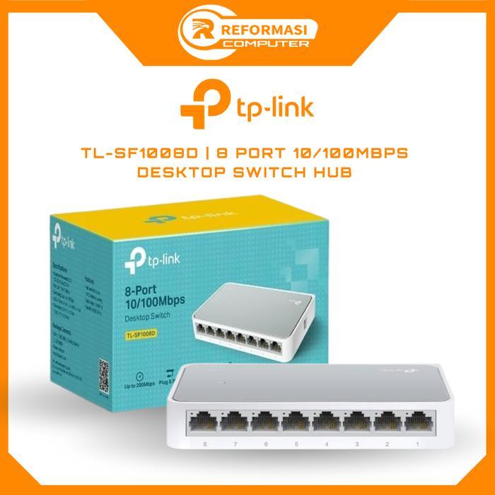 TP-LINK 8-PORT SWITCH HUB TL-SF1008D SF 1008 D 1008D PLASTIC
