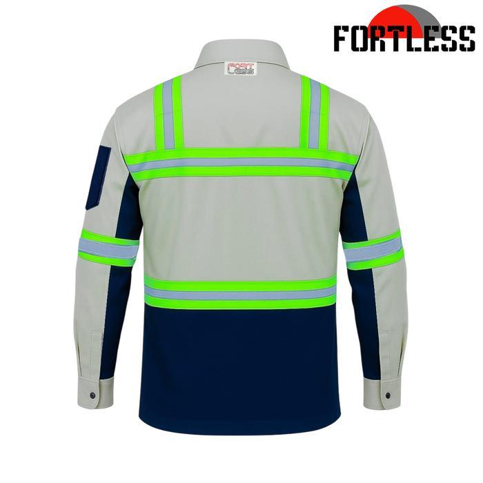 Kemeja Safety 2 Kombinasi Warna - Kemeja Wearpack Safety Kombinasi Warna - Kemeja Safety Terpercaya