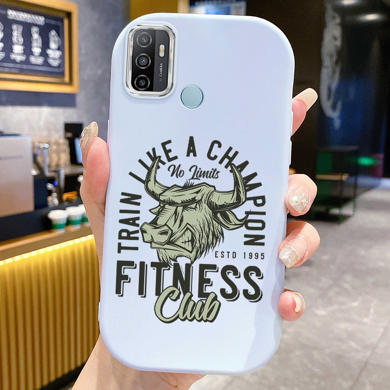 Casing Hp Untuk OPPO A53 2020 A53s A33 2020 A32 A11s Case Casing Lukis kepala sapi pola Kesing HP Ce