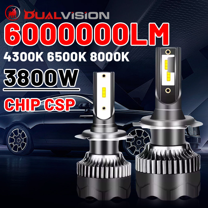 Duaision H4 Led Headlight 3800W 3570 Csp Led H7 H1 H11 H8 9005 9006 Hb3 Hb4 H9 4300K 6500K 8000K