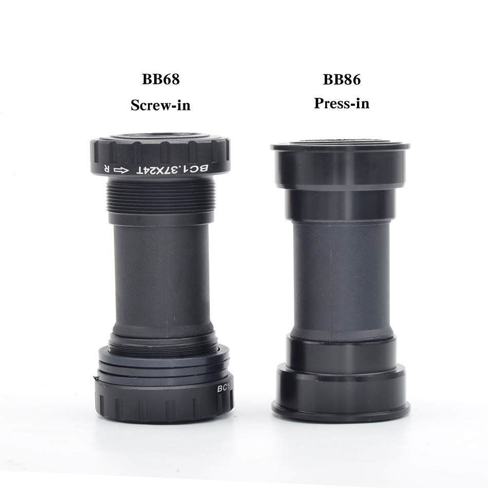 Terlaris ZTTOBB Axle Adapter 1.37 / 24mm Crank Sprocket Set Black MTB Road Bicycle Push Bottom Fit B