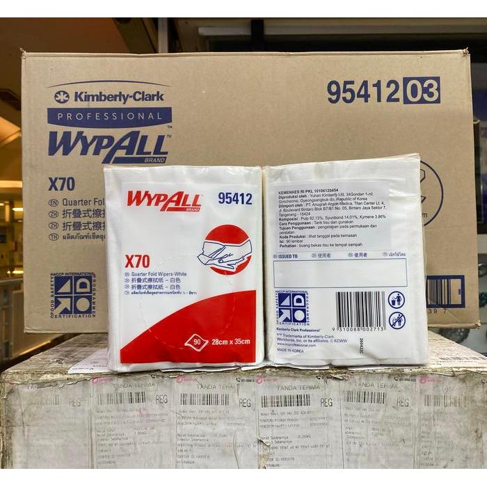 Wypall X70 Wypall X 70 Wipers Kimberly Clark 95412 (Per Pax)