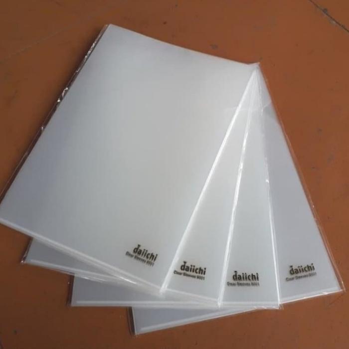 Map L Daichi Ukuran A4 / Clear Sleeve A4 9001 Plastik Bening/Putih