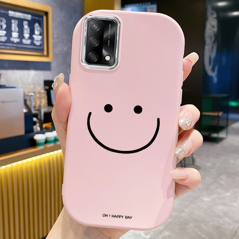 Casing Hp Untuk OPPO A74 A95 F19 F19s Reno 6 Lite Case Casing Senyum kematian pola Kesing HP Cesing 