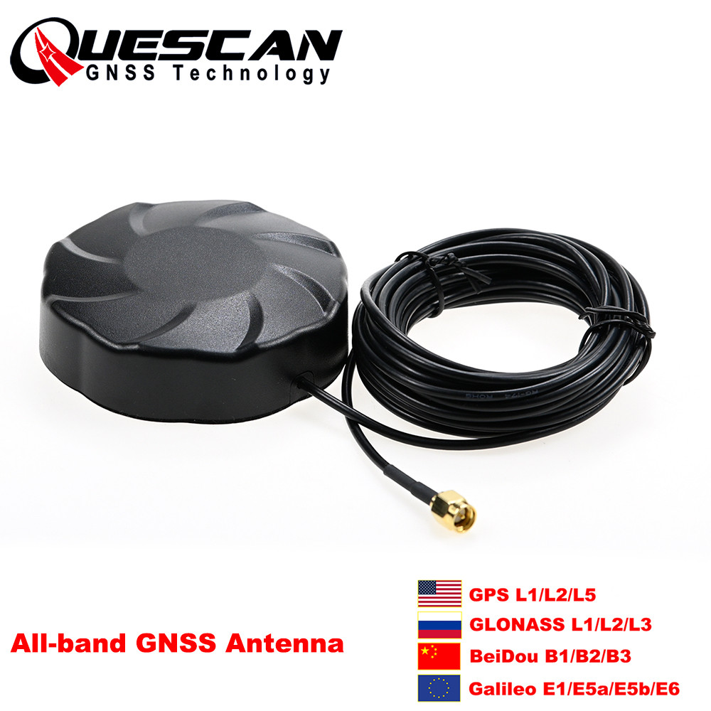 QT84 40dB All-band L1+L2+L5 RTK GPS GNSS Antenna for ZED-F9P X20P NEO-F10N Replace ANN-MB Antenna