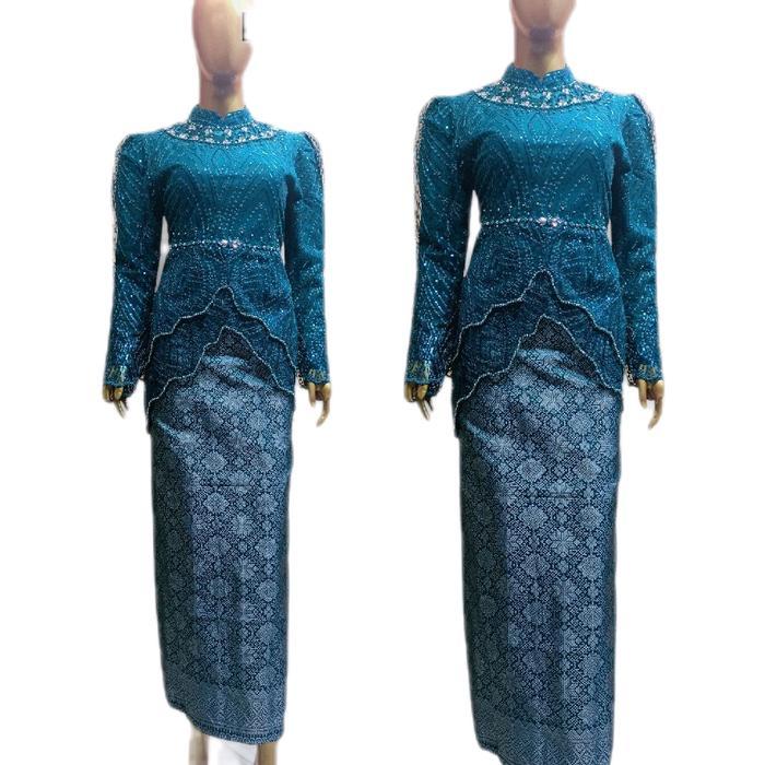 Kebaya enjeli tulle spangle/setelan rok songket/kebaya elegand/kebaya kondangan couple
