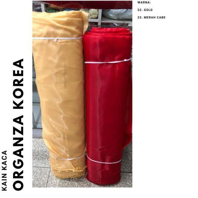 KAIN KACA ORGANZA KOREA PREMIUM, BAHAN ORGANZA POLOS SILK PREMIUM. KAIN ORGANZA PREMIUM POLOS SILK