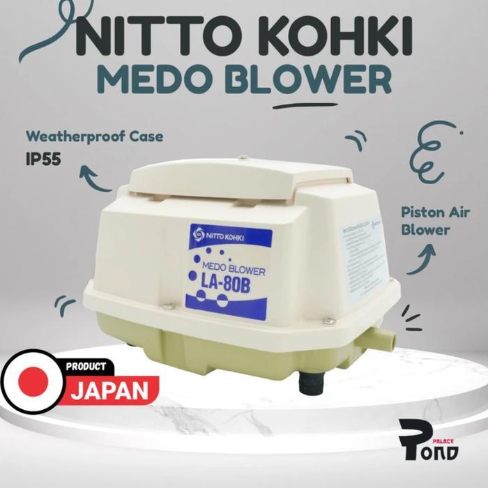 Aerator Nitto Kohki Medo Air Blower La 80B Pompa Udara Kolam Koi
