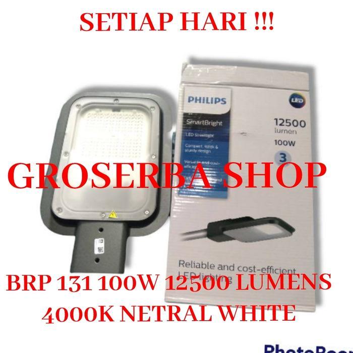 Promo Philips Brp131 Lampu Pju 100W 4000K 12500 Lumen - Lampu Jalan Brp 131 Diskon