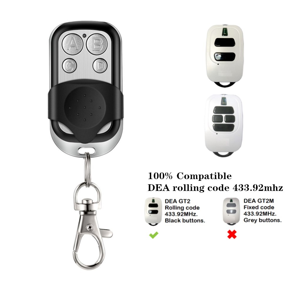 DEA GT2 GT4 DEA MIO TR2 TR4 433mhz Remote Control DEA Gate Garage Door Openner Garage Command