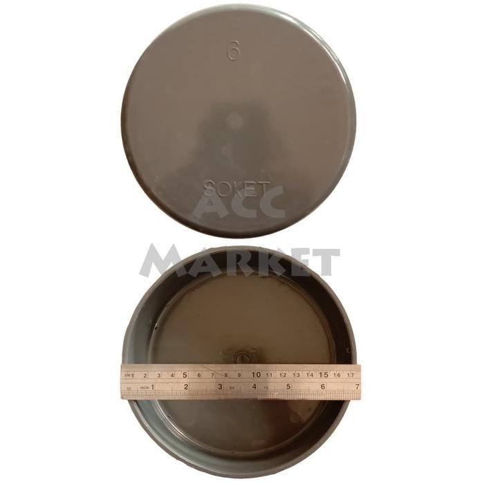 DOP CAP TUTUP PIPA 6 INCH POLOS PVC PIPE PRALON PERALON SOK