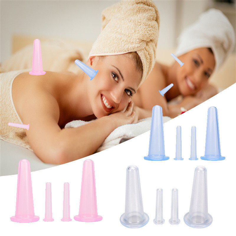 Jar Vacuum Cupping Cans for Massage Silicone Cupping Cup Vacuum Face Massage Cup For Face Body Care