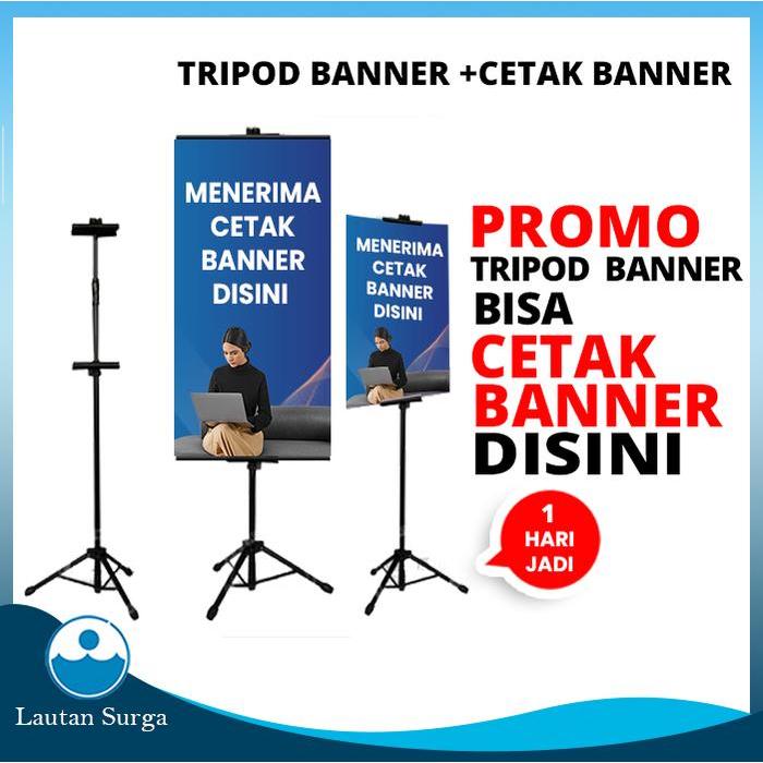 Tripod Stand Banner 2 Meter 2 Sisi, Tripod Banner 2 sisi