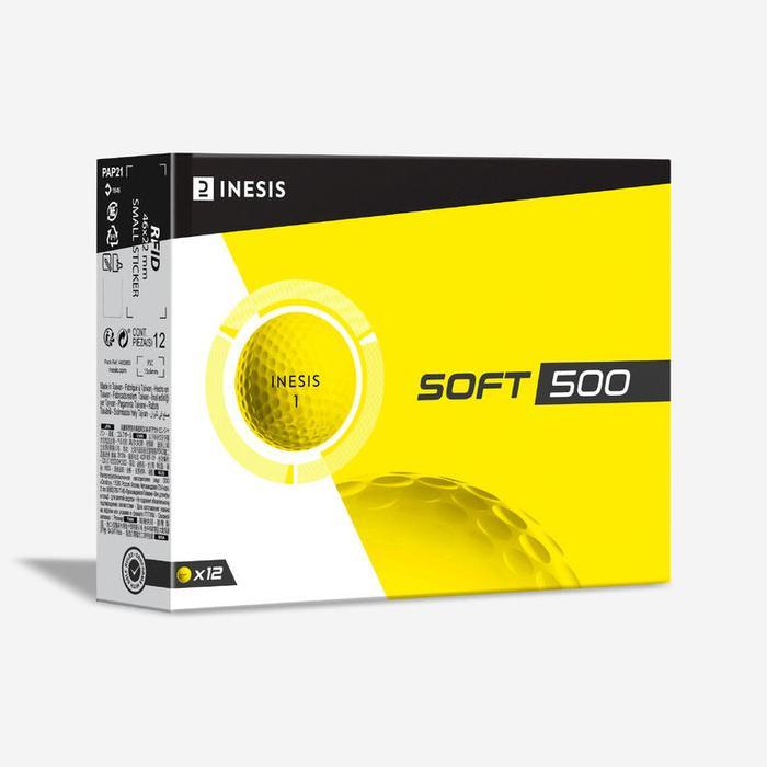 Decathlon Inesis Bola Golf Inesis Distance 500 Isi 12 Pcs - Kuning - 8489446