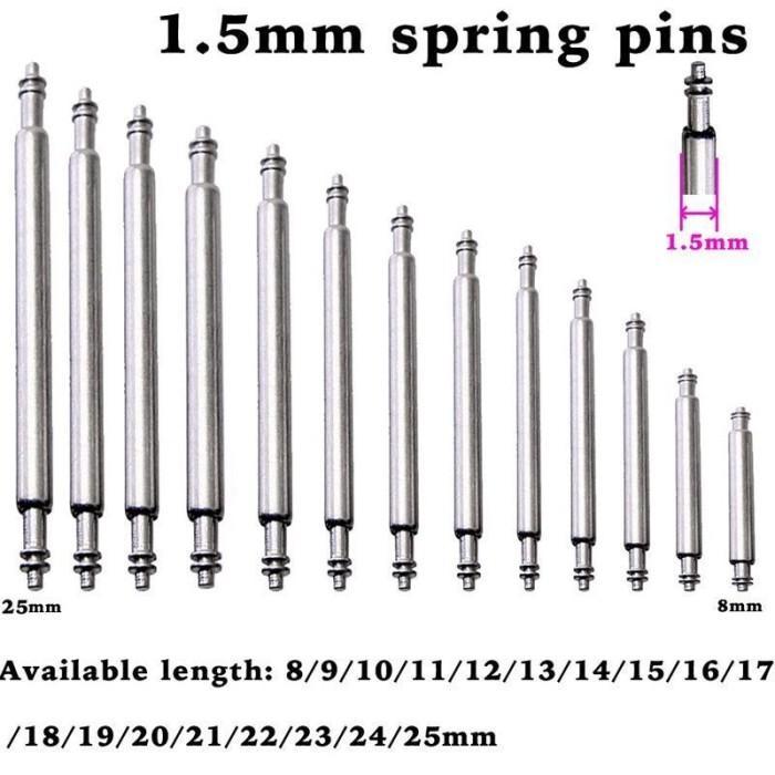 360 Pcs Jarum Tali Jam Tangan Pen Jam Tangan Stainless Pen Tali Jam Tangan 8-25Mm Spring Bar Jam Pen