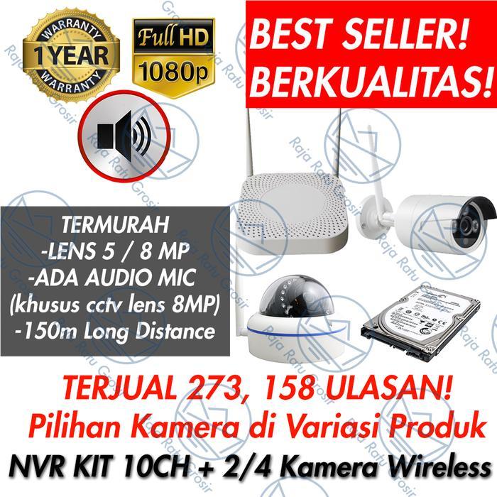 PAKET CCTV NVR KIT 4 KAMERA (KAMERA CCTV FULL WIRELESS) / IP CAM CCTV