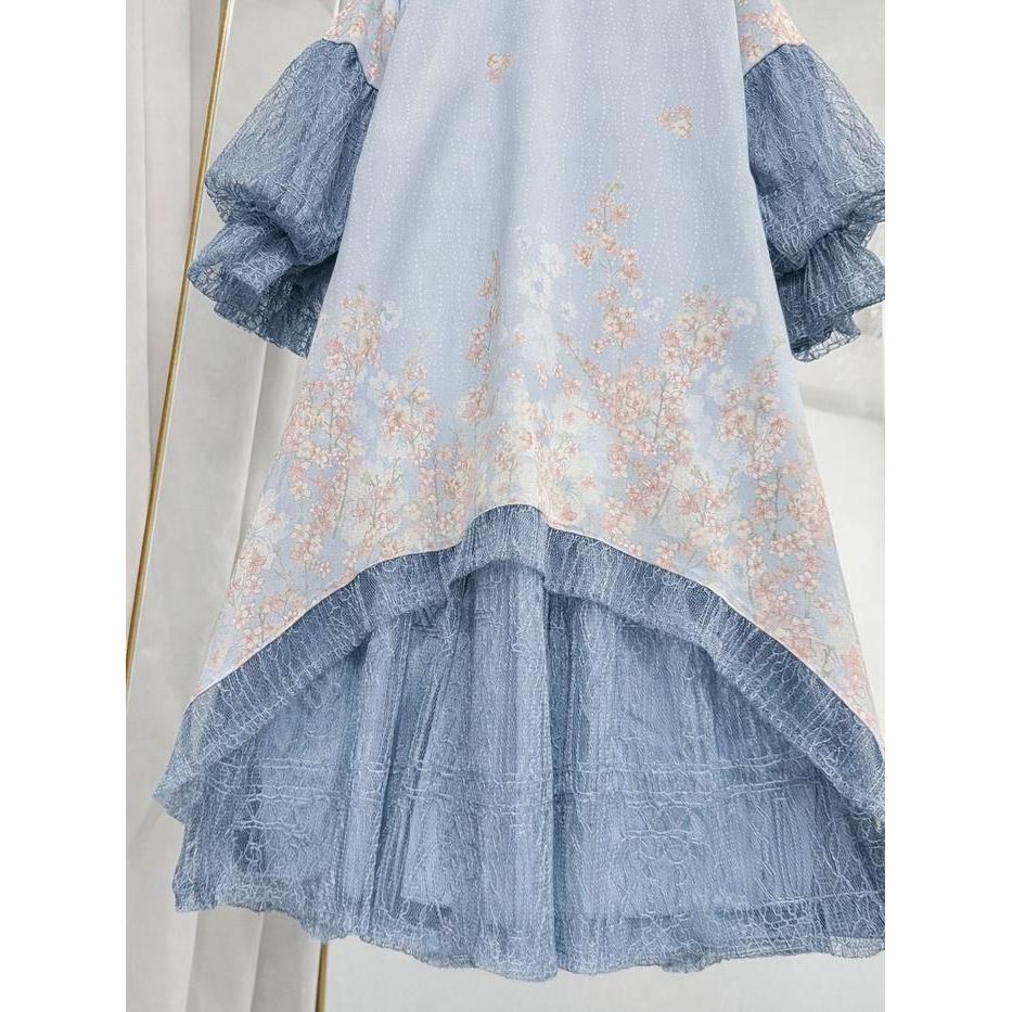 2-12TAHUN GAMIS ANAK SYARI LEBARAN GAMIS TREND TERBARU ANAK PEREMPUAN LENGAN BROKAT