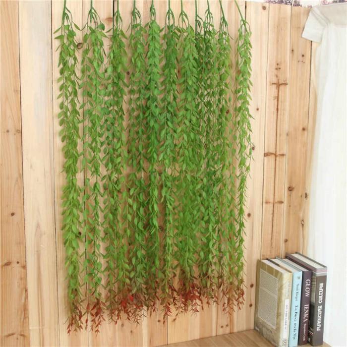 daun hias dekorasi daun lee kwan yew daun rambat plastik daun sulur