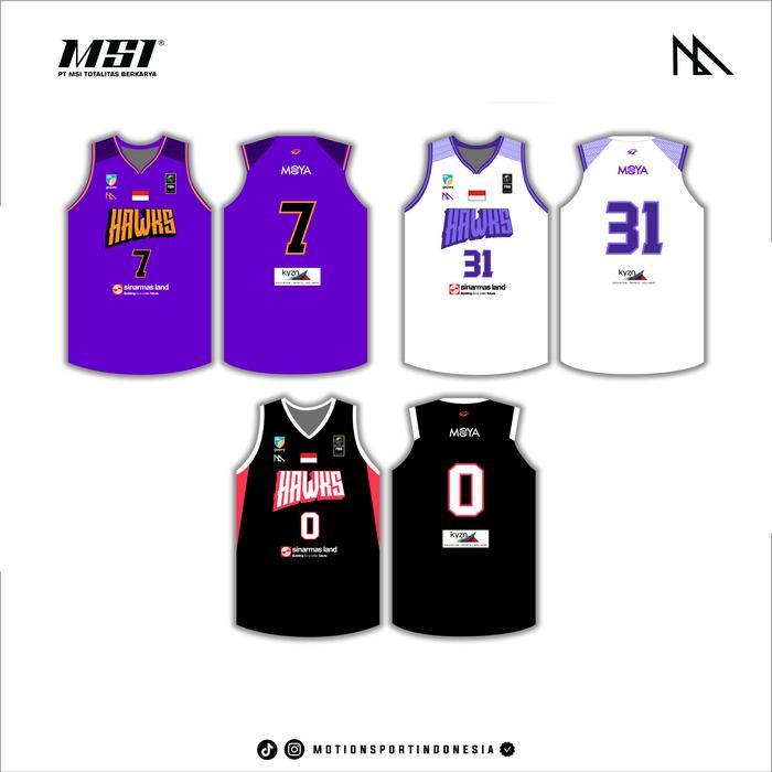 Jersey Basket MSI - Tangerang Hawks Official Match Jersey 2025