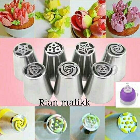 Cypruz Living - 1Set Spuit Rusia/Alat Penghias/Dekorasi Kue Barang Impor Tanpa Sambung