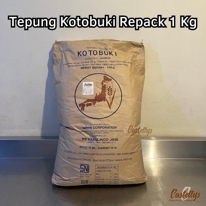 Tepung Kotobuki Repack 1 Kg Terigu Jepang Protein Rendah
