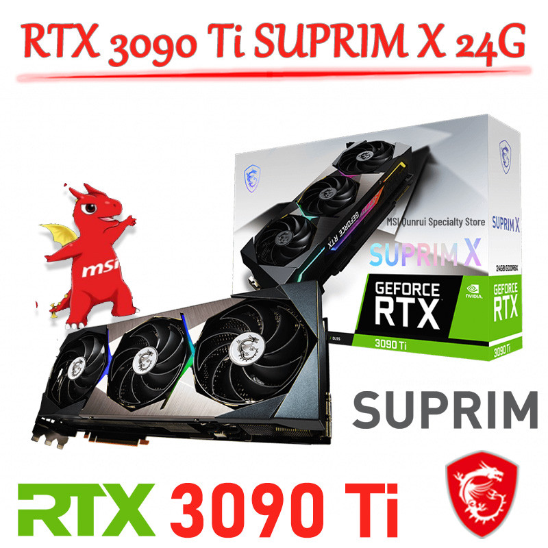 MSI RTX 3090 Ti SUPRIM X 24G GDDR6X Card RTX 3090Ti 21000MHz HDCP RTX3090 Graphics RTX 3090Ti video 