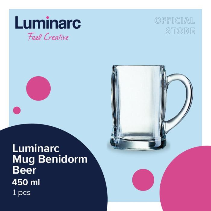 Luminarc Benidorm Mug Glass 16 Oz Gelas Beer