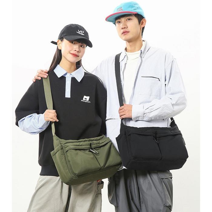 Aerostreet.Shoes - Ts266 Tas Selempang Unisex Puffy Nilon Uniq Waterproff Japanese Style Kantor