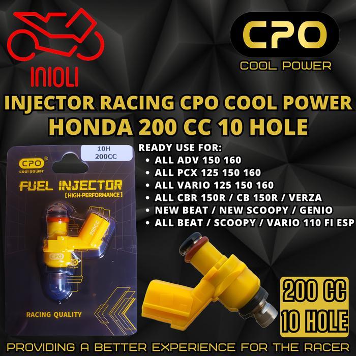 INJECTOR RACING CPO COOL POWER 200CC 10HOLE BEAT SCOOPY VARIO PCX ADV