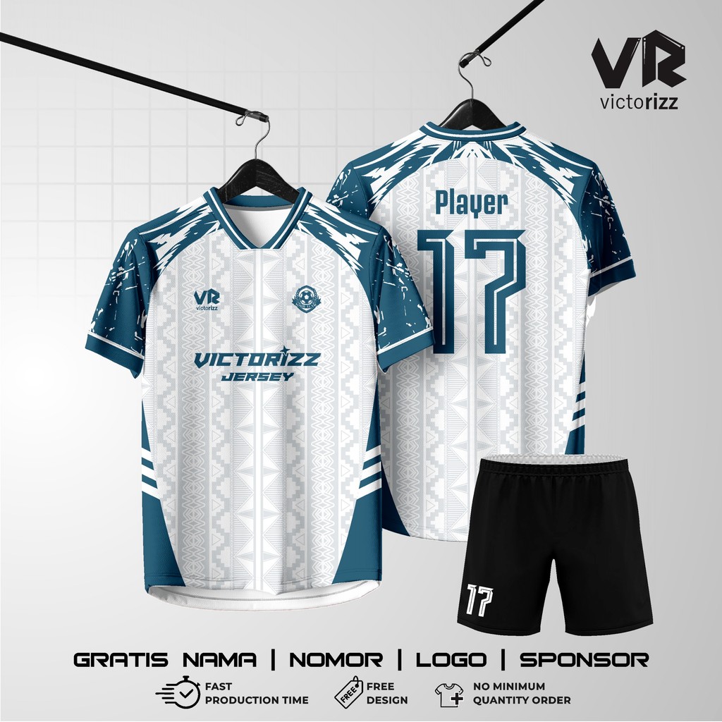 JERSEY FULL PRINTING FREE CUSTOM DESIGN CUSTOM NAMA DAN NOMOR | JERSEY FUTSAL/SEPAK BOLA/BADMINTON/V