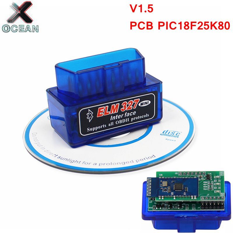 Newest Super Mini ELM327 OBD2 Bluetooth V1.5 Car Diagnostic Tool ELM 327 V1.5 OBD 2 Scanner Work And