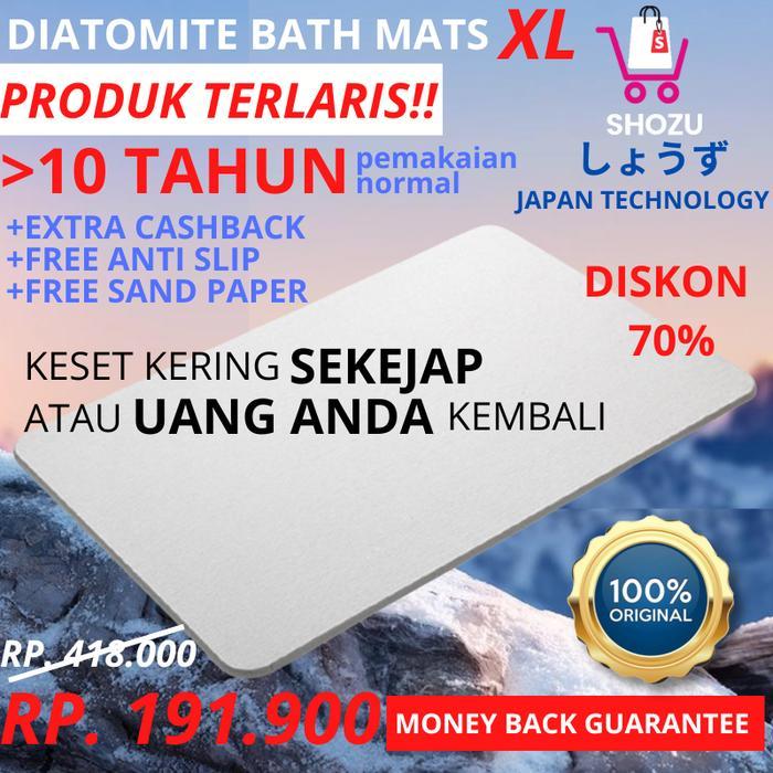 Keset Kamar Mandi Diatomite / Keset Super Serap Anti Air Original Batu