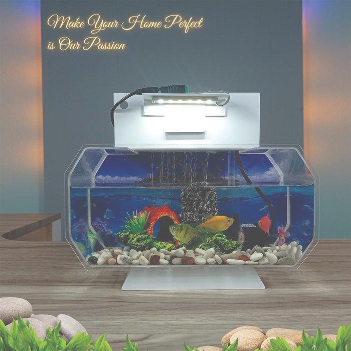 Aquarium mini full akrilik plus meja/akuarium mini akrilik/aquarium cupang lengkap dengan pompa