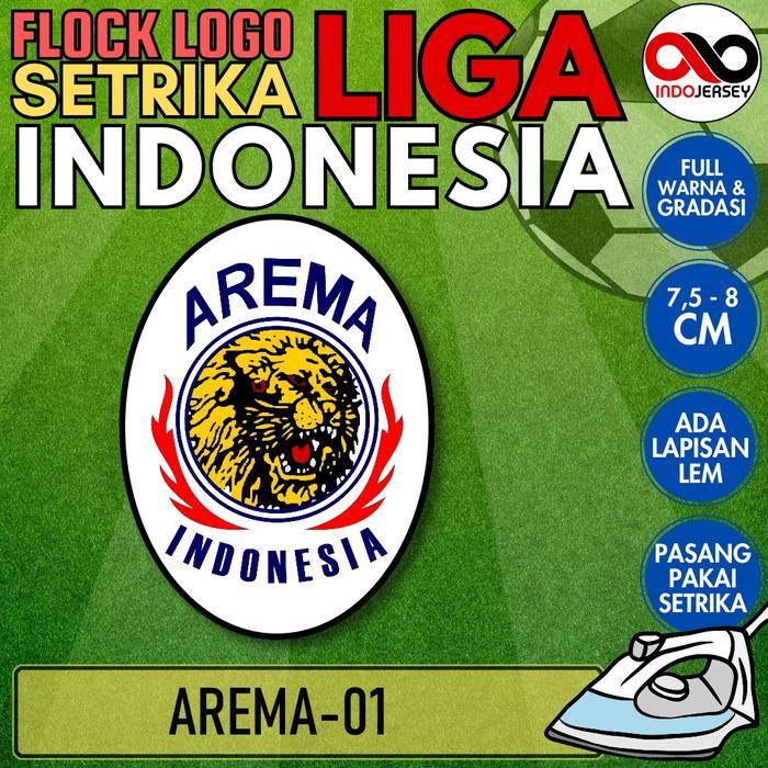 Patch Badge Emblem Flock Setrika iron-on Baju Jersey Logo Liga Sepak Bola Indonesia AREMA [01]