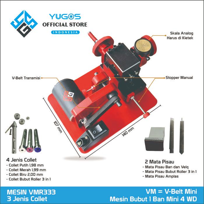 Mesin Bubut Mini 4 WD VMR333 YUGOS Development