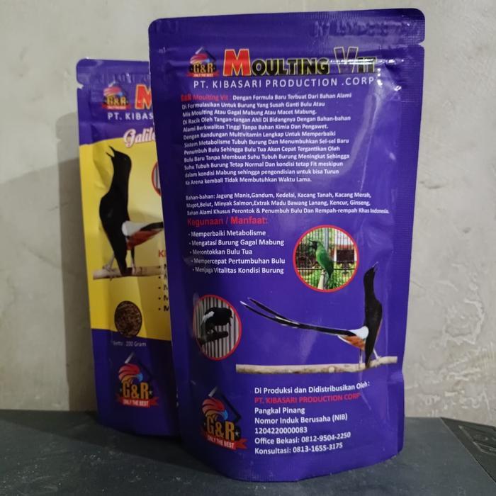Voer G&R Moulting Vit Voer Gnr Moulting Vit Voer Mabung Burung Kicau Murai Cendet C Ijo