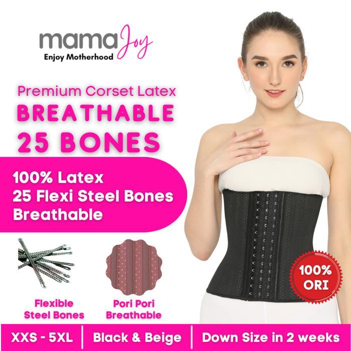 Mamajoy Waist Trainer 25 Bones Korset Latex Pelangsing Breathable Korset Waist Trainer