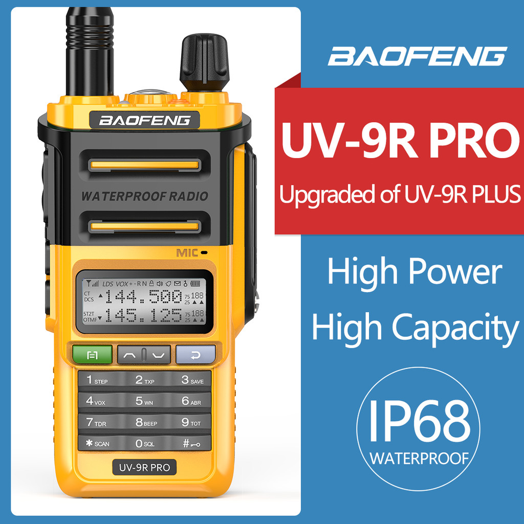 Baofeng UV-9R PRO IP68 Waterproof Walkie Talkie High Power Two Way Radio VHF UHF Portable Radio Upgr