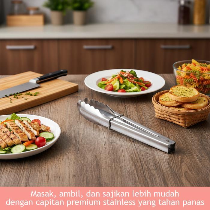 Capitan Makanan Stainless Steel Pencapit Makanan Serbaguna