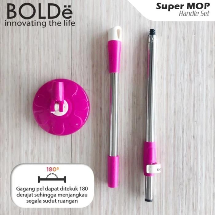 Bolde : Super Mop Handle Set / Gagang Tongkat Kepala Pel Spin Mop