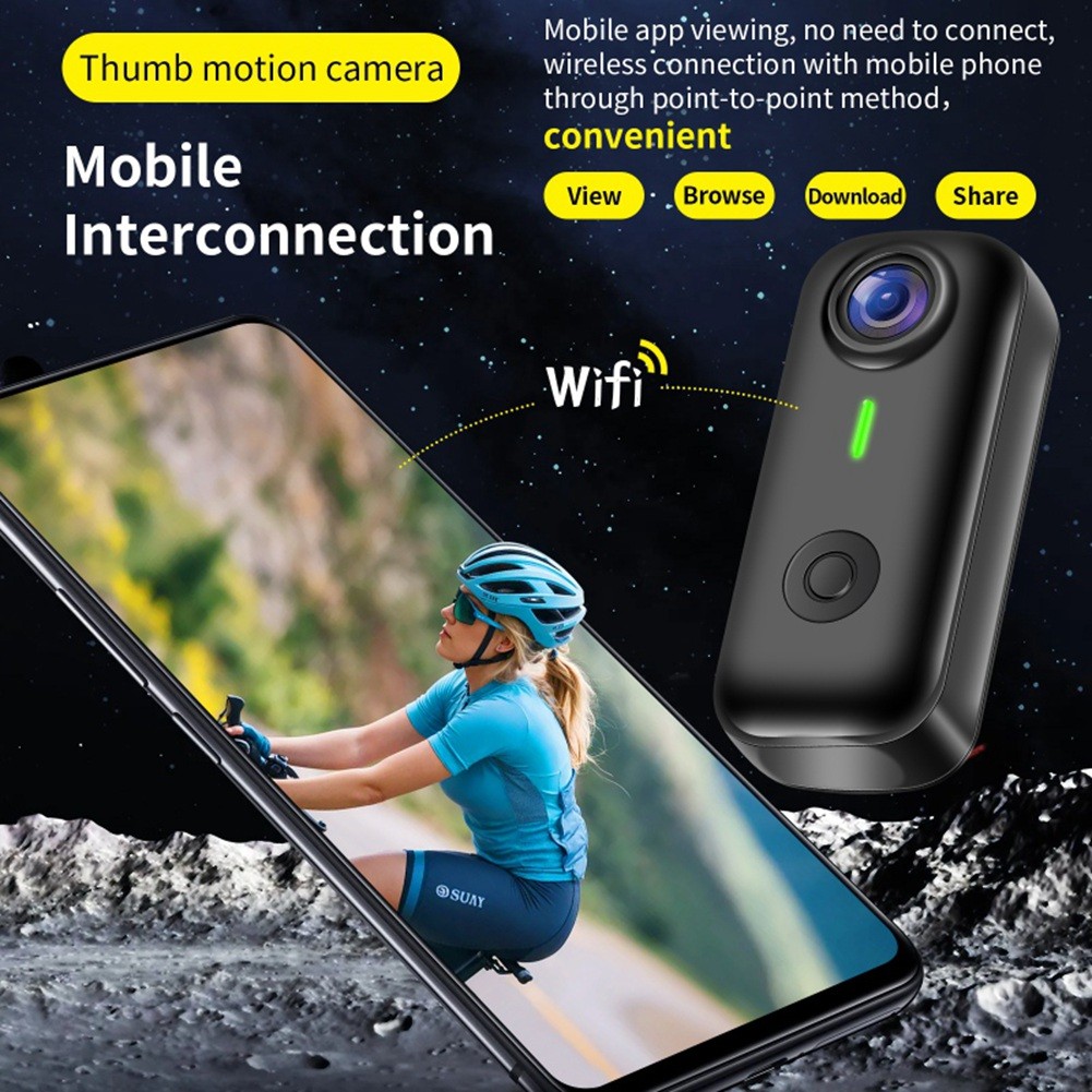 ?THANKSGIVING DAY?For Cycling Vlog Motorcycle Compatible 1080P Magnetic Wifi Sports Camera Mini