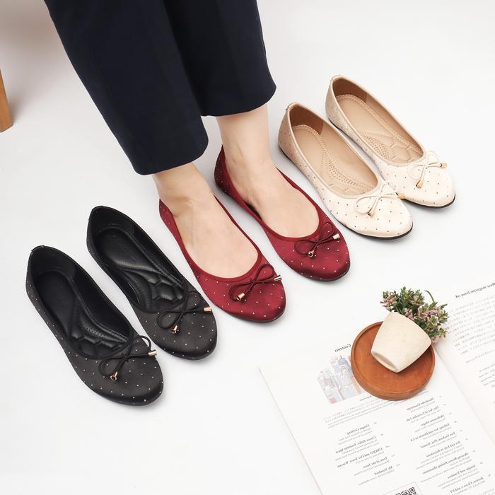ORIGINAL Green Love Sepatu Flatshoes Wanita ANA READY STOCK