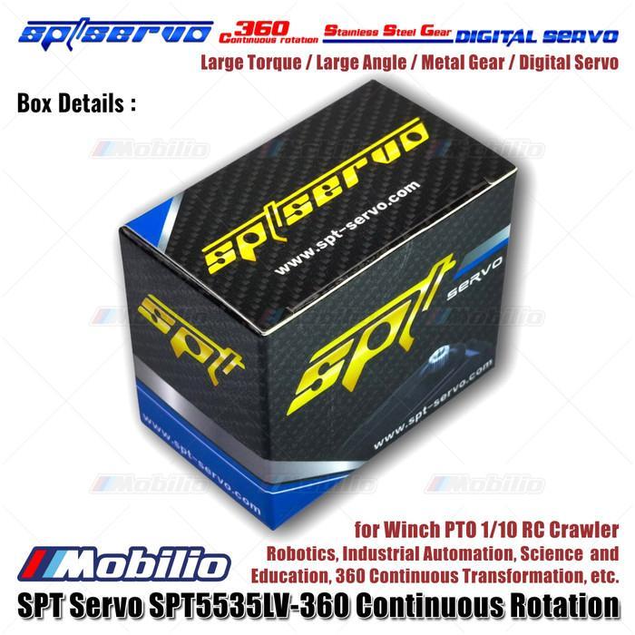 SPT SERVO SPT5535LV-360 CONTINUOUS ROTATION METAL GEAR DIGITAL SERVO FOR WINCH PTO 1/10 RC CRAWLER