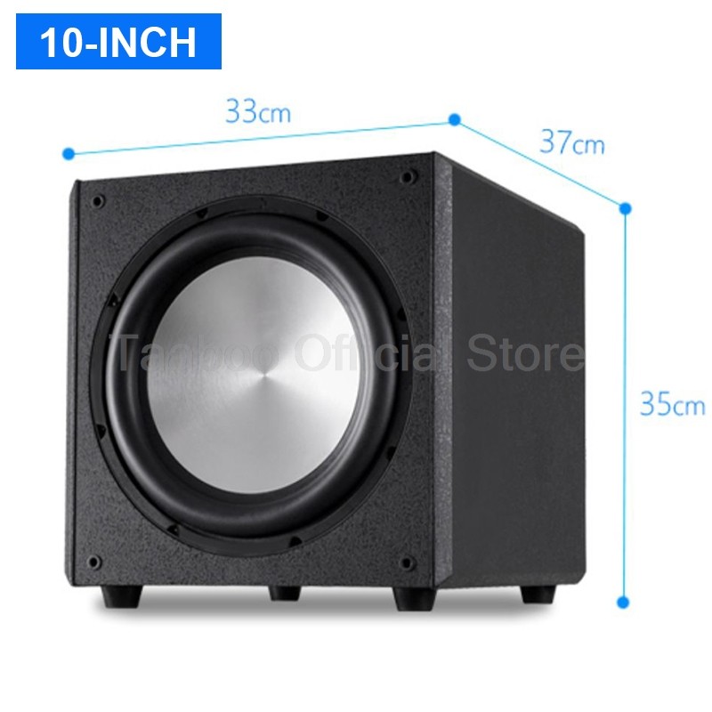 10/12 Inch Active Subwoofer 300/400W Sound Box 18mm Thick Board HiFi Wooden Speaker High Fidelity