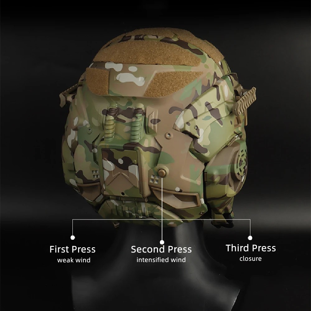 Tactical Command FAST Helmet Built-in Communication Headset Anti-fog Fan W-Ronin Assault Helmet
