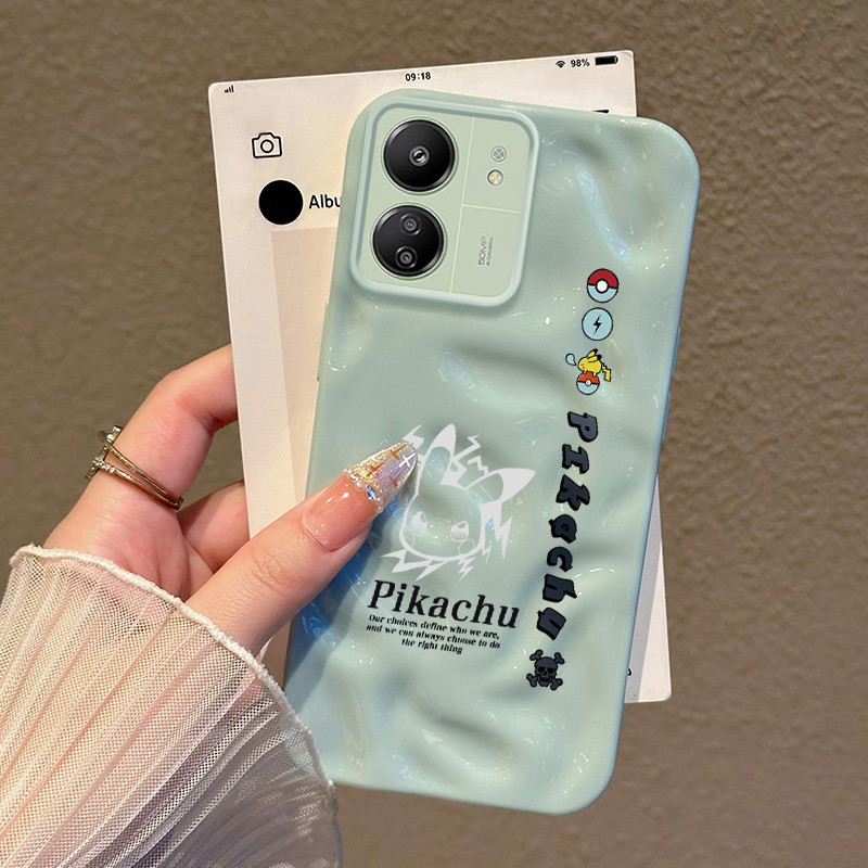 Casing Hp Untuk Xiaomi Redmi 13C 4G Case Casing HP Softcase Silikon ponsel Anti-sidik jari Pola mete