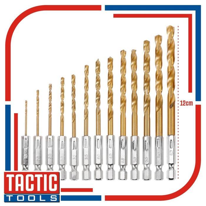 Gumi Mata Bor Power Drill Steel Titanium set 13pcs