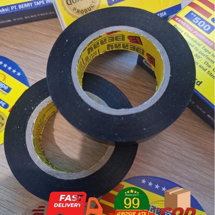 BERRY Tape Isolasi Listrik Hitam/Selotip/Lakban Listrik