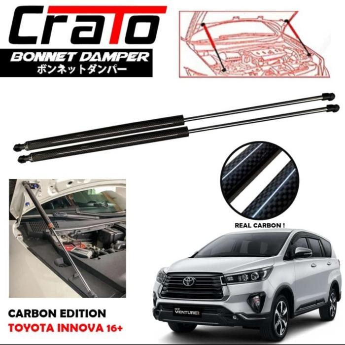 Crato Shock Kap Mesin Engine Hood Damper Carbon Toyota Innova Reborn